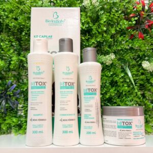 KIT CAPILAR BTOX PLASTICA CAPILAR COLAGENO CABELOS DANIFICADOS - BIO INSTINTO 4 ITENS