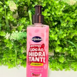 Loção Hidratante Beijinhos Morango Hidrata e Previne o Ressecamento 200g Belkit