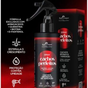 Spray Capilar Cachos Perfeitos Protetor Termico Ativador De Cachos 200ml